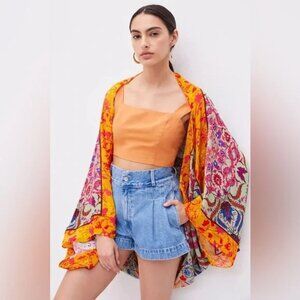 Anthropologie Floral Cocoon Kimono NWT